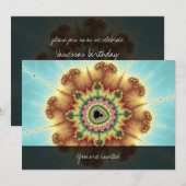 Herbst-Blume - Fraktal Einladung (Vorne/Hinten)