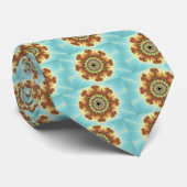 Herbst-Blume - Fraktal Krawatte (Gerollt)