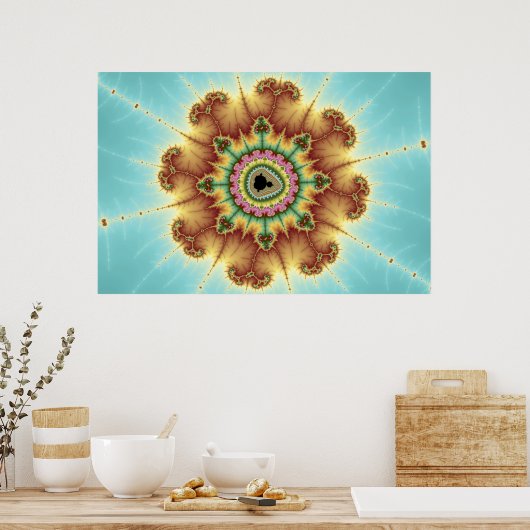 Herbst-Blume - Fraktal Poster (Küche)