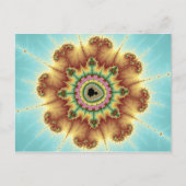 Herbst-Blume - Fraktal Postkarte (Vorderseite)