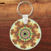 Herbst-Blume - Fraktal Schlüsselanhänger (Vorderseite)