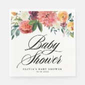 Herbst Blume Garland Fall Kinderdusche Serviette (Vorderseite)