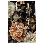 Herbst-Blume Herbst Botanisches Vintages Muster Mittlere Geschenktüte (Rückseite)