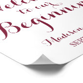 Herbst-Blume Herzlich Willkommen in unserem Beginn Poster (Ecke)