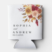 Herbst-Blume-Hochzeit Dosenkühler (Rückseite)