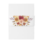 Herbst-Blume-Hochzeit Einladungsbanderole (Rückseitenbeispiel)