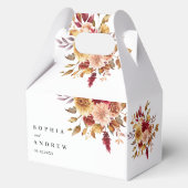 Herbst-Blume-Hochzeit Geschenkschachtel (Rückseite)