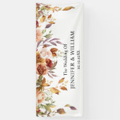 Herbst Blume Hochzeitsfeier Abschluss Banner (Vertikal)