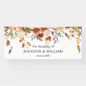 Herbst Blume Hochzeitsfeier Abschluss Banner (Horizontal)