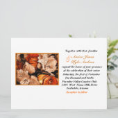 Herbst-Blume Hochzeitsfeier Einladung (Stehend Vorderseite)