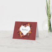 Herbst Blume Hochzeitslehre Vielen Dank Karten (Vorderseite)