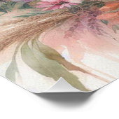 Herbst Blume in Pastellfarben Aquarellmalerei Poster (Ecke)