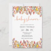 Herbst Blume Kinderdusche Einladung (Vorderseite)