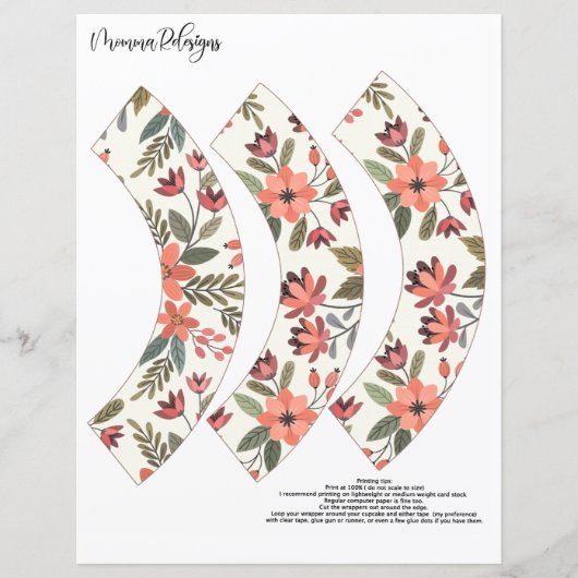 Herbst-Blume Kuchen-Wrapper, Herbst-Kuchenwickler (Vorderseite)