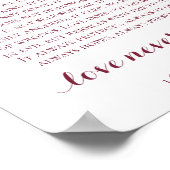 Herbst Blume Liebe Versage nie 1 Korinther-Zeichen Poster (Ecke)