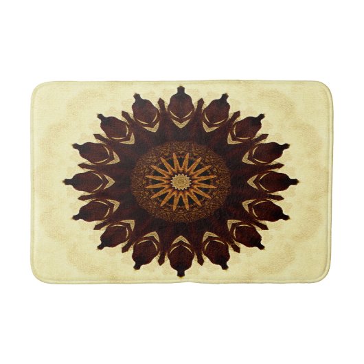 Herbst Blume Mandala...... Badematte (Vorderseite)