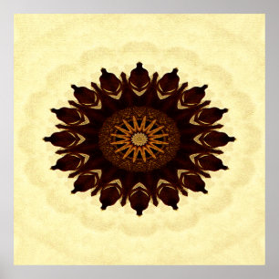 Herbst Blume Mandala....... Poster