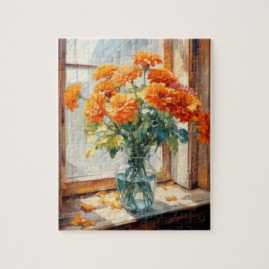 Herbst Blume Marigold Puzzle 110 Stk. 20,3 x 25,4 (Vertikal)