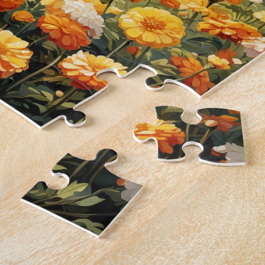 Herbst Blume Marigold Puzzle 110 Stk. 20,3 x 25,4 (Seite)
