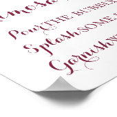 Herbst Blume Mimosa Bar Sign Poster, Orange Pink Poster (Ecke)