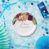 Herbst Blume Orange und Burgund Red Cheers Pappteller (Party)