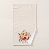 Herbst Blume Orangenrot Gelb Lila Badhandtuch Set (Handtuch)