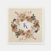 Herbst-Blume Personalisiert Serviette (Vorderseite)
