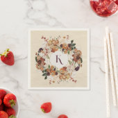 Herbst-Blume Personalisiert Serviette (Beispiel)