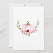 Herbst-Blume Pumpkin-Kinderdusche Einladung (Rückseite)