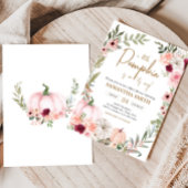 Herbst-Blume Pumpkin-Kinderdusche Einladung