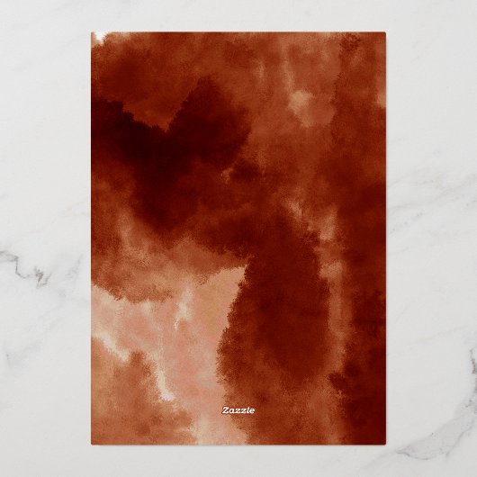 Herbst Blume Pumpkin Paare Dusche Rose Gold Folieneinladung (Rückseite)