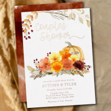 Herbst Blume Pumpkin Paare Dusche Rose Gold