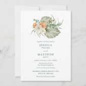 Herbst-Blume Rustikale Hochzeit im Freien Einladung (Vorderseite)