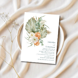 Herbst-Blume Rustikale Hochzeit im Freien Einladung