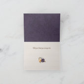 Herbst-Blume und Pampas-Grass-Hochzeit Dankeskarte (Innenseite)