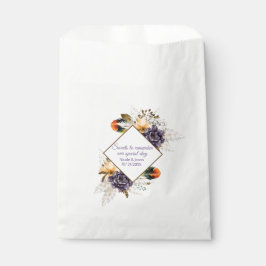 Herbst-Blume und Pampas-Grass-Hochzeit Geschenktütchen