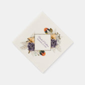 Herbst-Blume und Pampas-Grass-Hochzeit Serviette (Ecke)