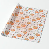 Herbst-Blume und Pumpkins Geschenkpapier (Ungerollt)