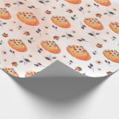 Herbst-Blume und Pumpkins Geschenkpapier (Ecke)
