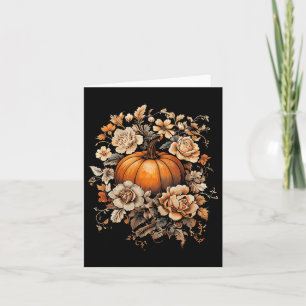 Herbst Blume Vintag Pumpkin Herbst Erntedank Karte