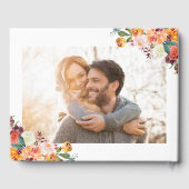 Herbst Blume Wedding Guest Book, Orange Pink Gästebuch (Rückseite)