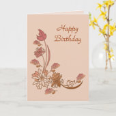 Herbst-Blumen-alles- Gute zum Karte (Gelbe Blume)