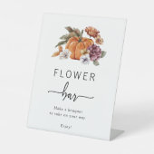 Herbst-Blumen-Bar-Schild Sockelschild (Vorderseite)