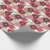 Herbst Blumen Dahlien Geschenkpapier (Ecke)