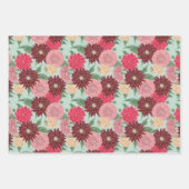 Herbst Blumen Dahlien Geschenkpapier Set (Vorderseite 3)