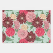 Herbst Blumen Dahlien Geschenkpapier Set (Vorderseite)