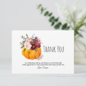 Herbst, Blumen, Kürbis danke (Stehend Vorderseite)