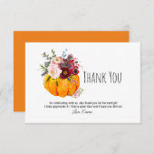 Herbst, Blumen, Kürbis danke (Vorne/Hinten)