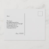 Herbst, Blumen, Kürbis danke Karte (Rückseite)