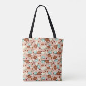 Herbst-Blumen mit Kürbis Tasche (Rückseite)